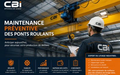 Maintenance préventive des ponts roulants : un levier essentiel pour éviter les arrêts de production