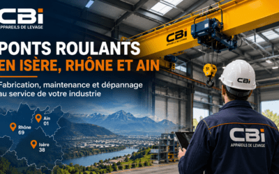 Fabrication, maintenance et dépannage de ponts roulants en Isère, Rhône et Ain : l’expertise CBI